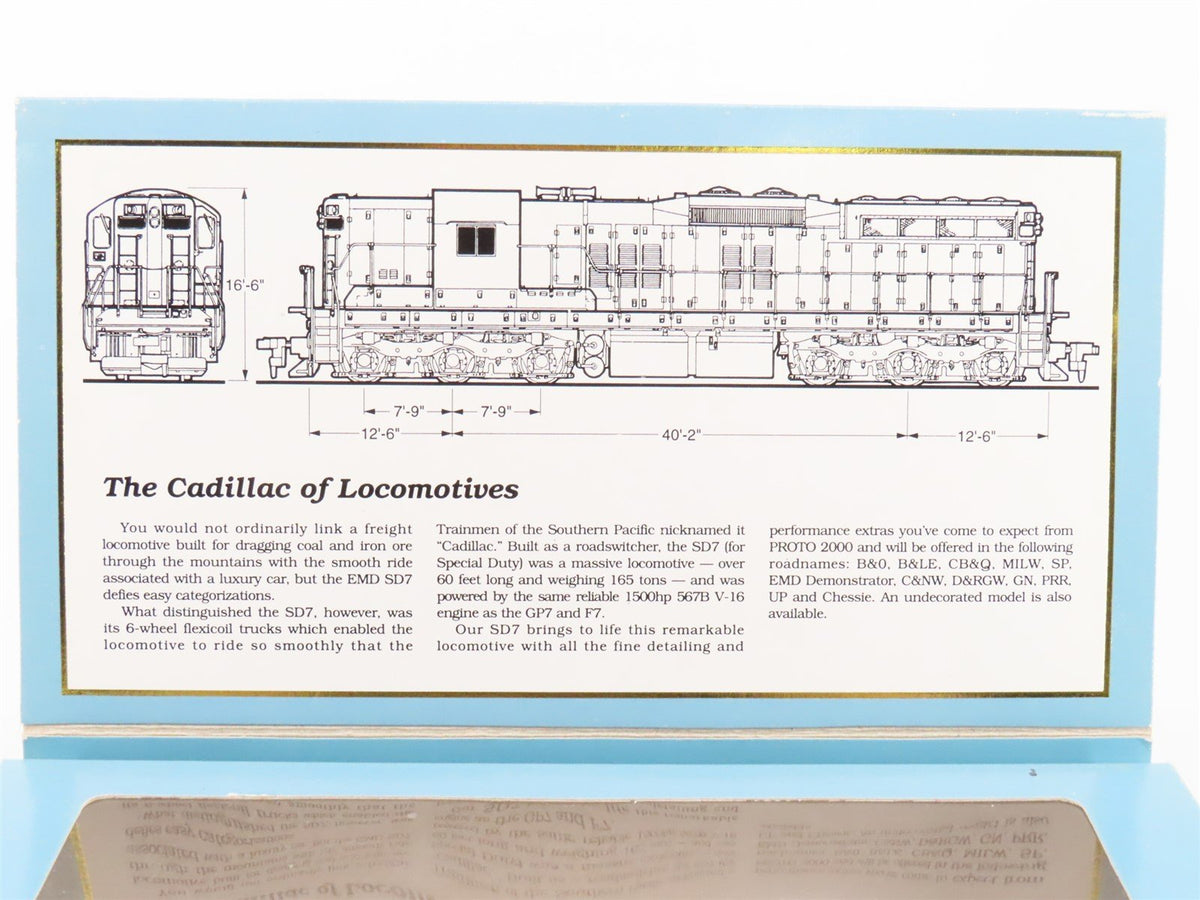 HO Scale Proto 2000 8098 PRR Pennsylvania EMD SD7 Diesel #8589 - DCC Ready