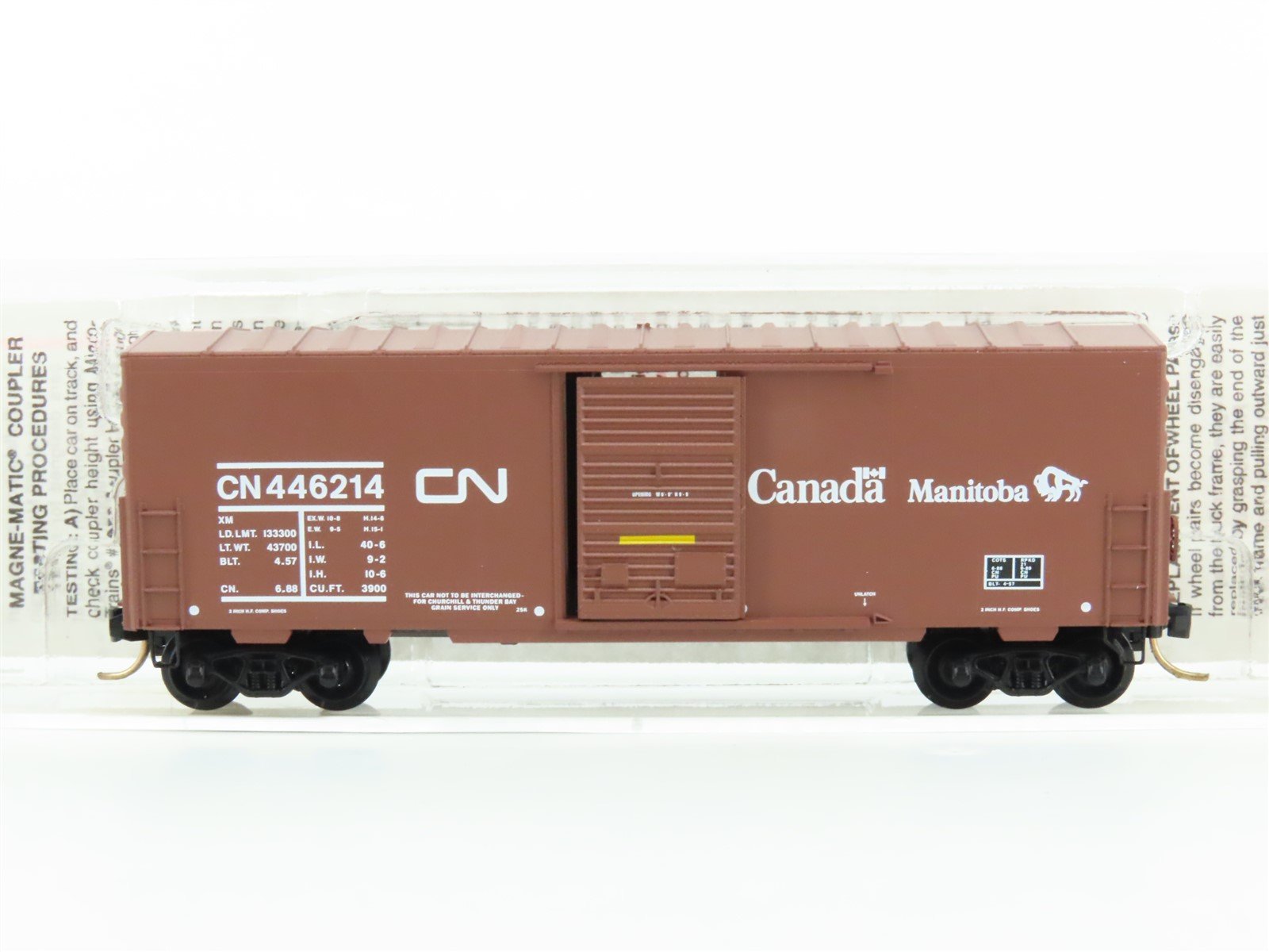 N Scale Micro-Trains MTL 24280 CN Canadian National Manitoba 40' Box Car 446214