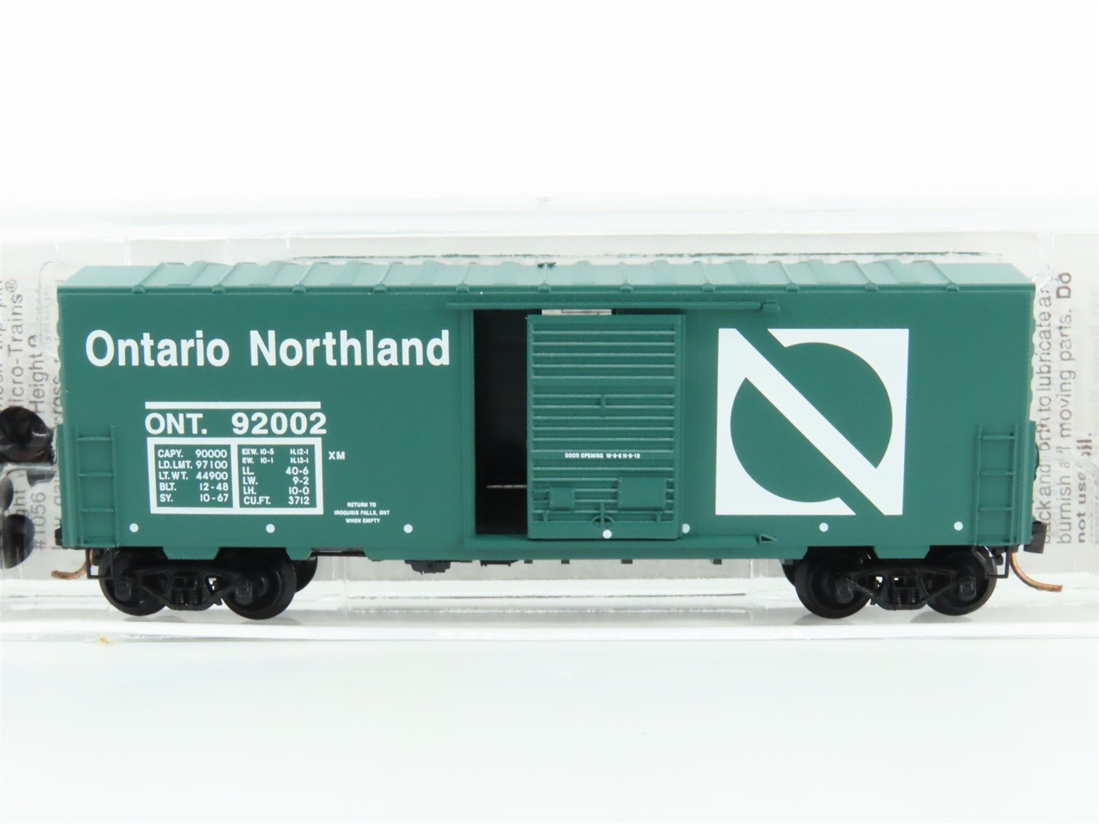 N Micro-Trains MTL 24100 ONT Ontario Northland 40' Single Door Boxcar 92002