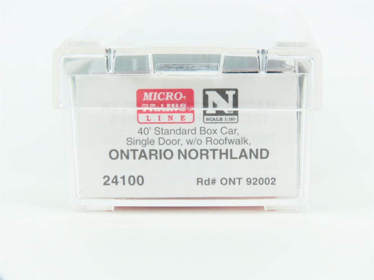 N Micro-Trains MTL 24100 ONT Ontario Northland 40&#39; Single Door Boxcar 92002