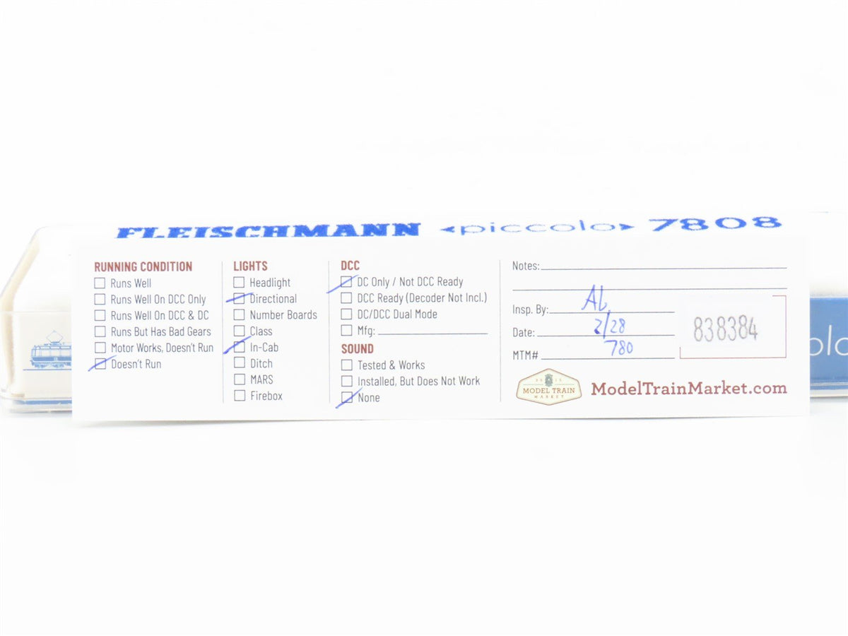 N Scale Fleischmann 7408 DB Kaewendel Rundfahrt Electric Passenger Railcar