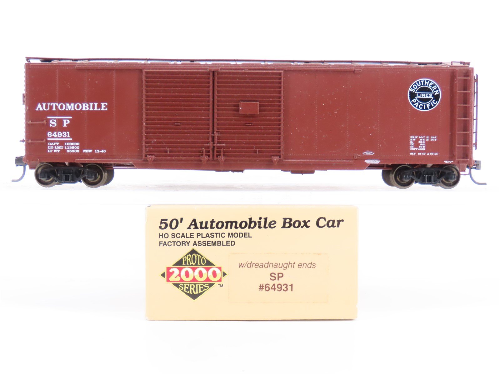HO Scale Life-Like Proto 2000 SP Southern Pacific 50' Auto Box Car #64931