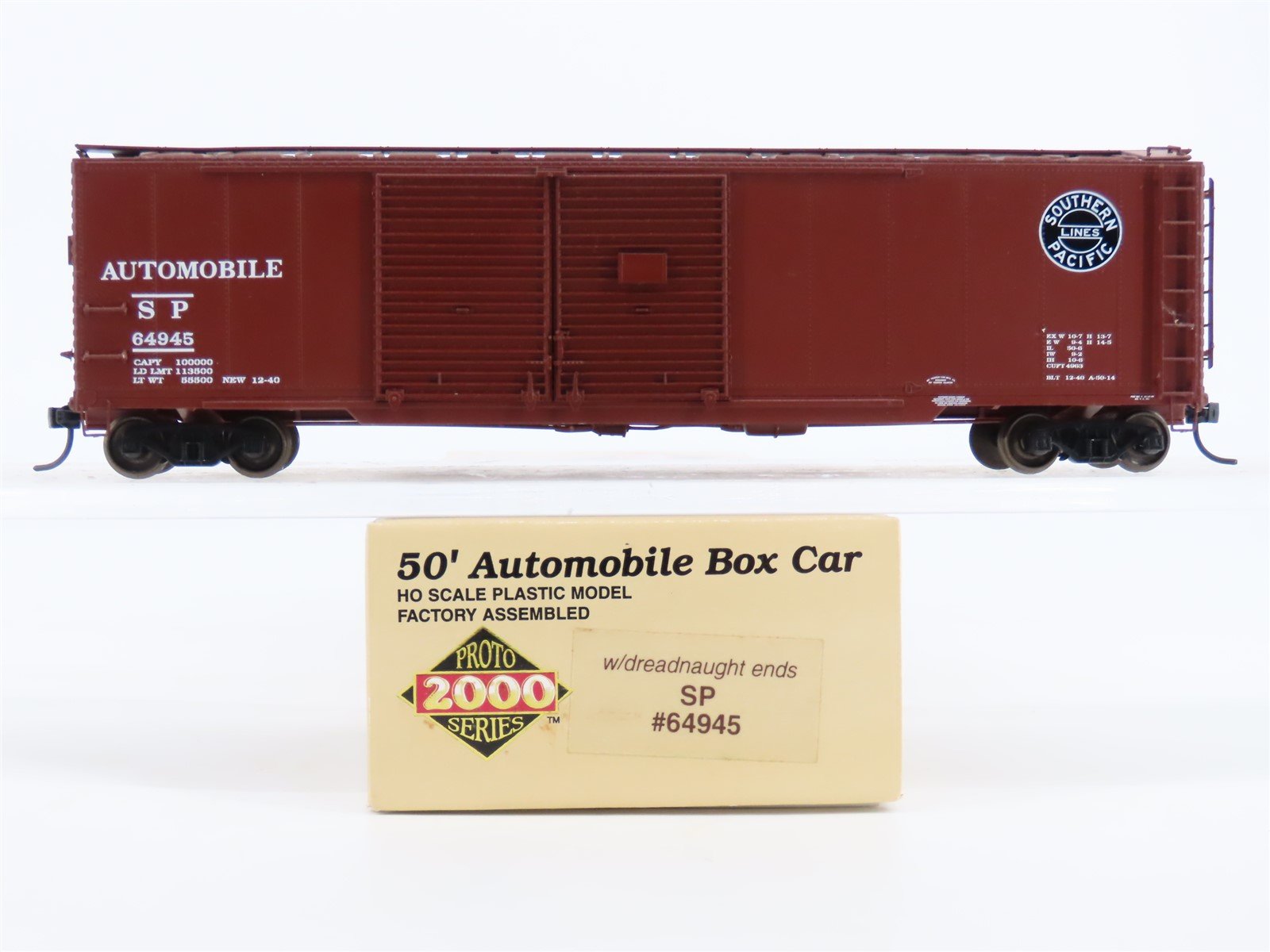 HO Scale Life-Like Proto 2000 SP Southern Pacific 50' Auto Box Car #64945