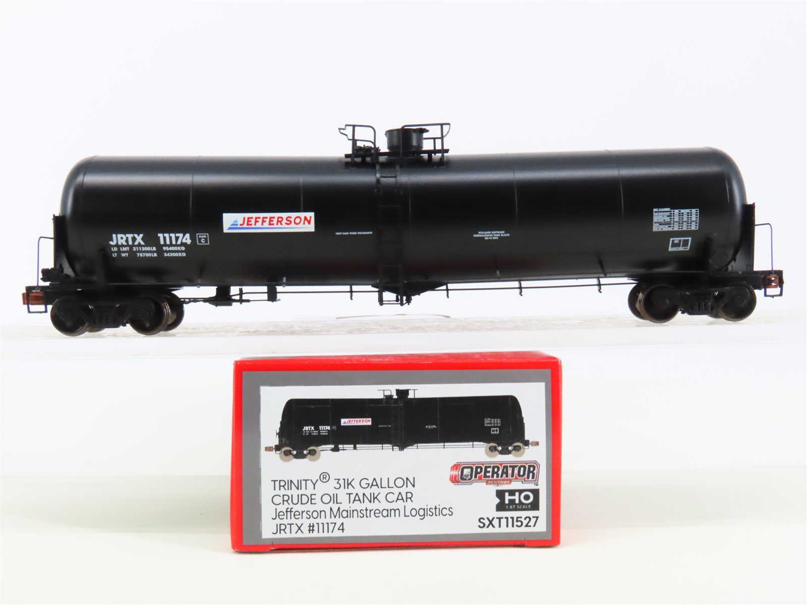 HO Scaletrains Operator SXT11527 JRTX Jefferson Crude Oil Tank Car #11174