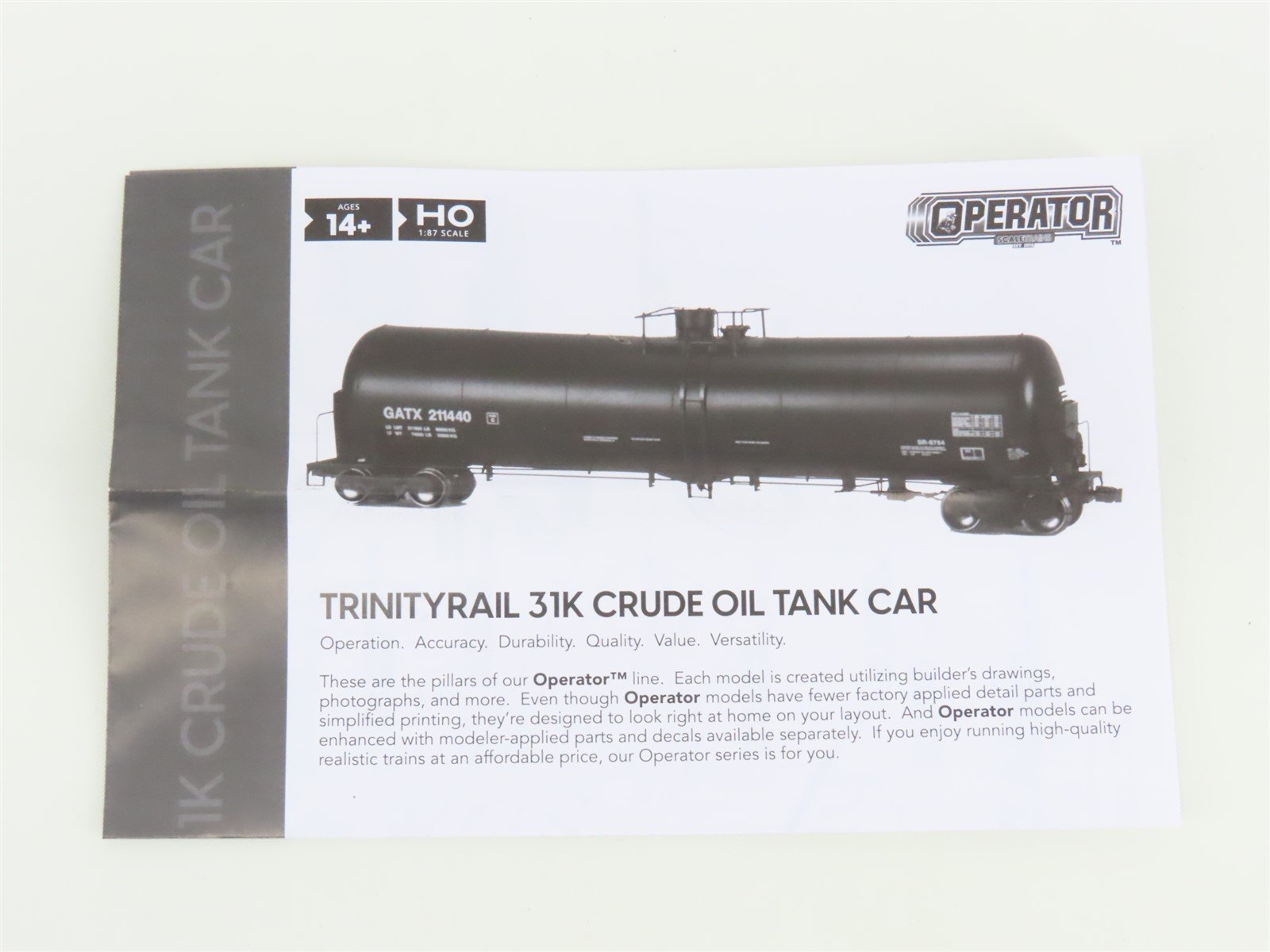 HO Scaletrains Operator SXT11527 JRTX Jefferson Crude Oil Tank Car #11174