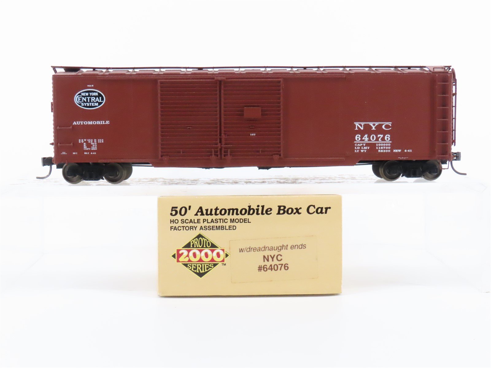 HO Scale Life-Like Proto 2000 NYC New York Central 50' Auto Box Car #64076