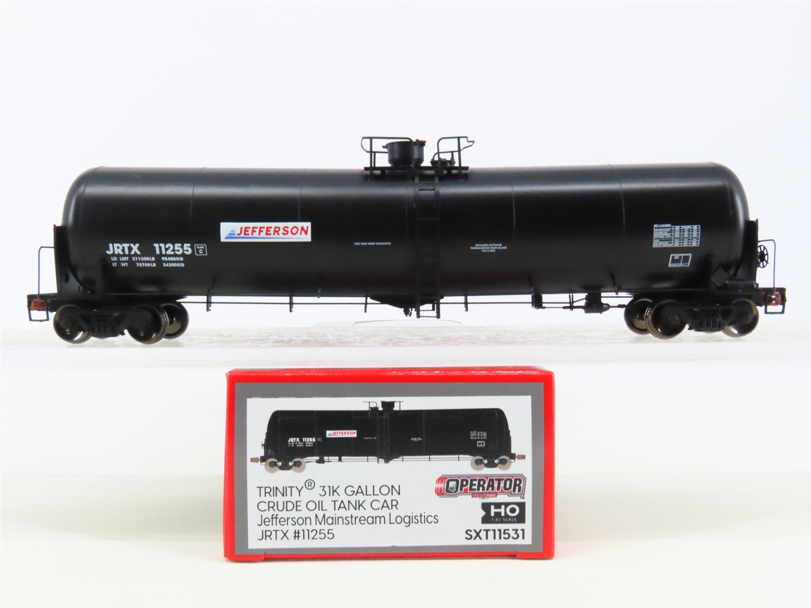 HO Scaletrains Operator SXT11531 JRTX Jefferson Crude Oil Tank Car #11255