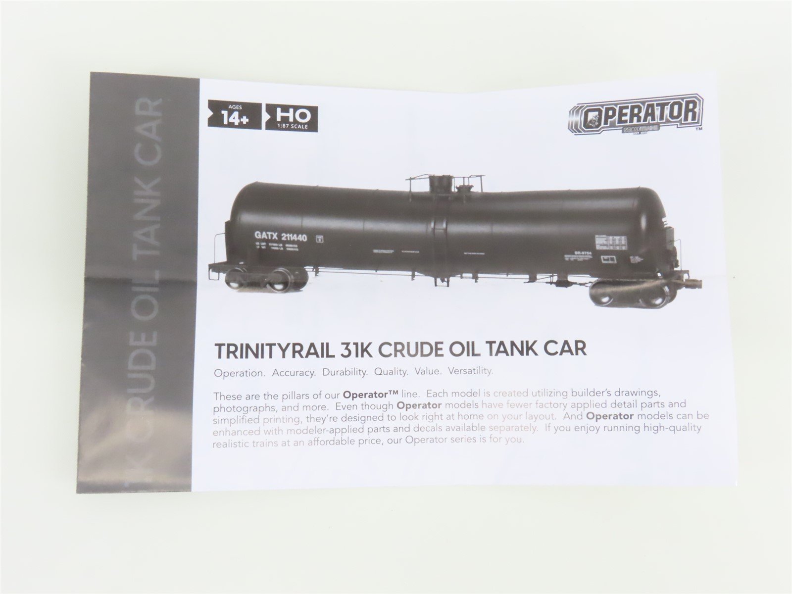 HO Scaletrains Operator SXT11531 JRTX Jefferson Crude Oil Tank Car #11255