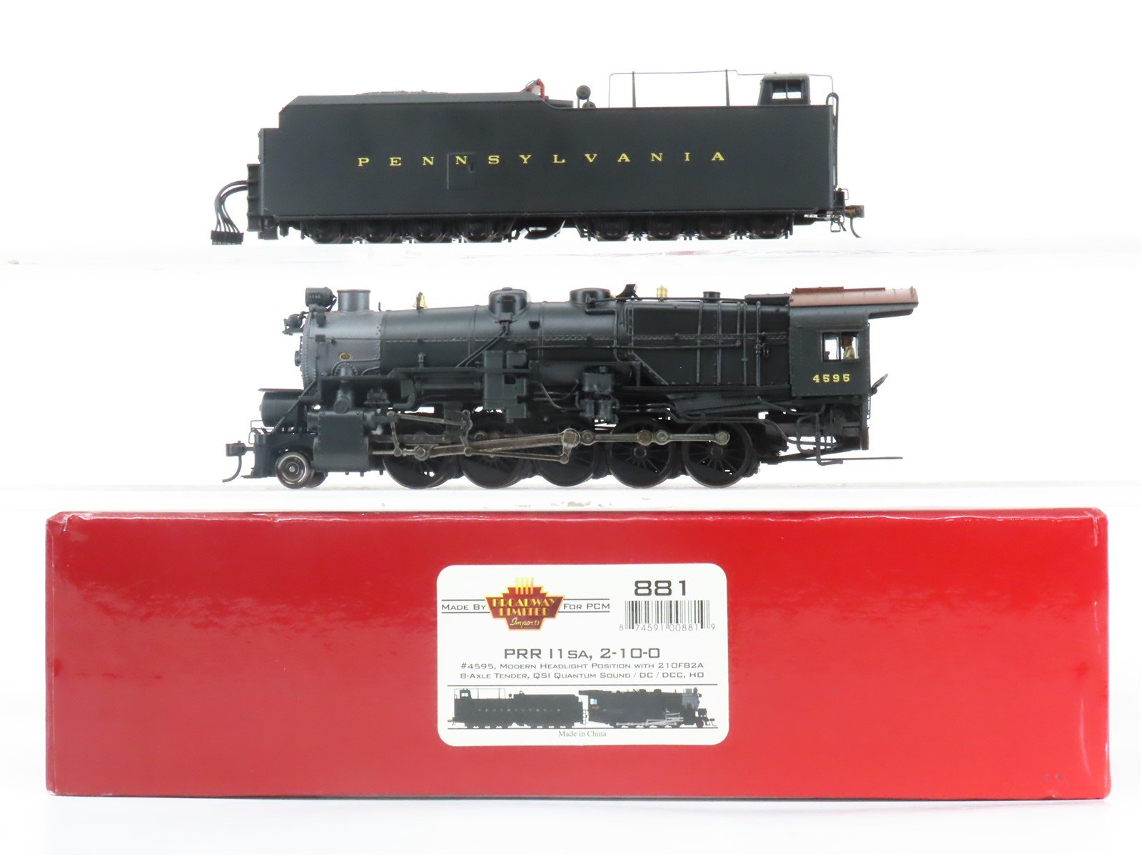 HO Scale Broadway Limited BLI 095 PRR 2-10-0 I1sa Steam #4595 w/ DCC & Sound