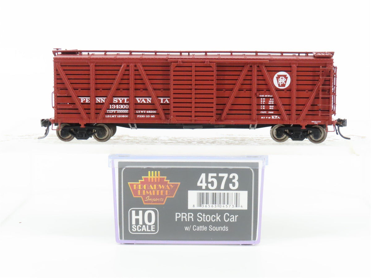 HO Broadway Limited BLI 4573 PRR Single Door Stock Car w/ Cattle Sounds #134300