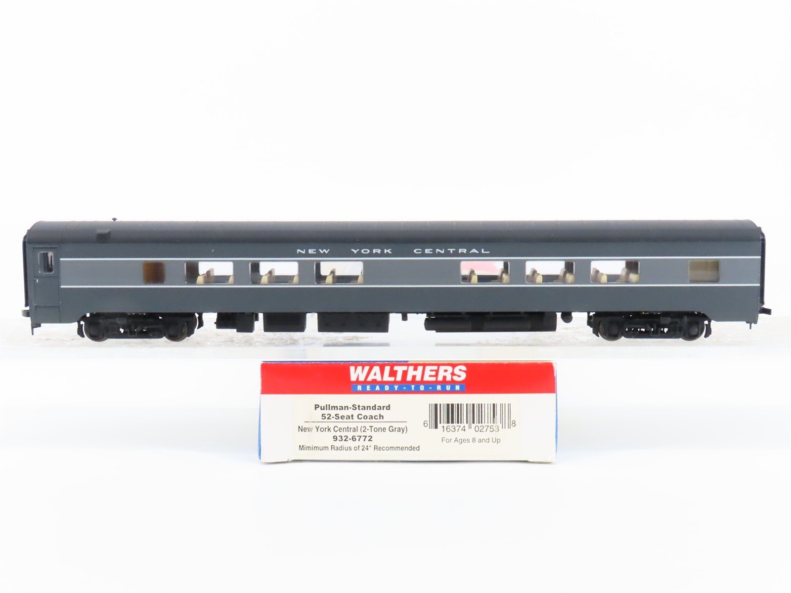 HO Scale Walthers 932-6772 NYC New York Central System 52-Seat Coach Passenger