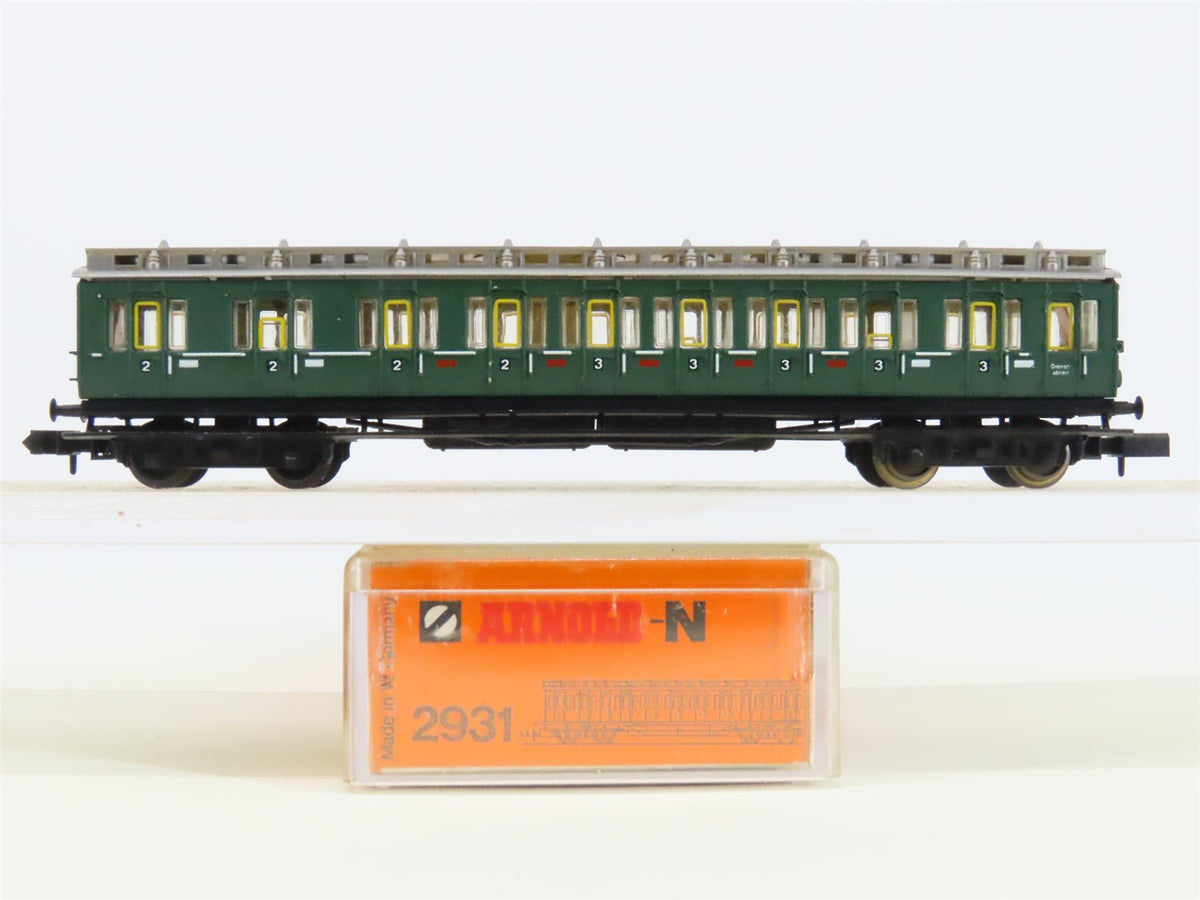 N Arnold 2931 Unlettered European 2nd/3rd Class Compartment Coach Passenger Car