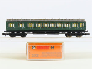 N Arnold 2931 Unlettered European 2nd/3rd Class Compartment Coach Passenger Car