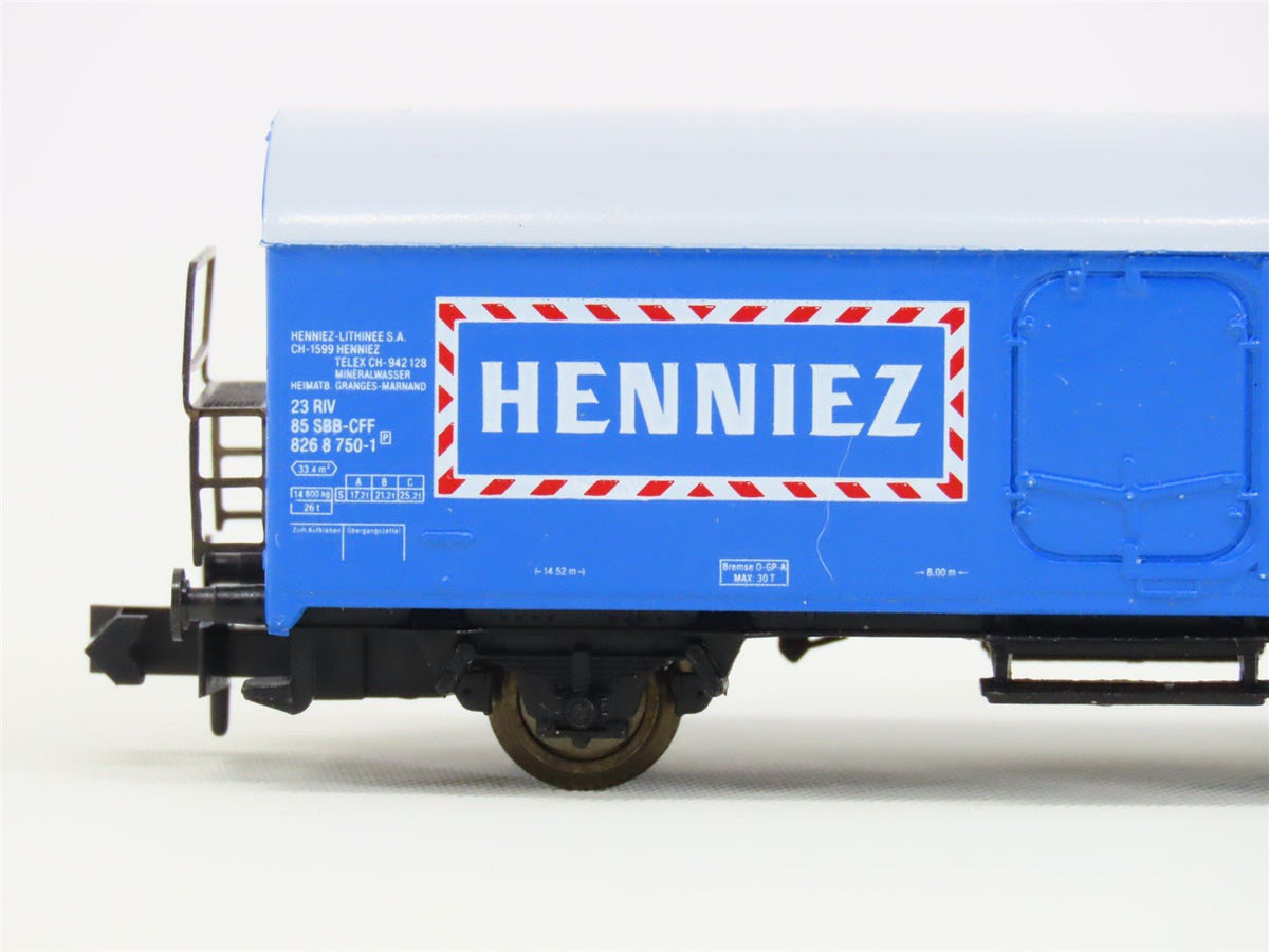 N Scale Arnold SBB-CFF Swiss &quot;Henniez&quot; Reefer #750-1P