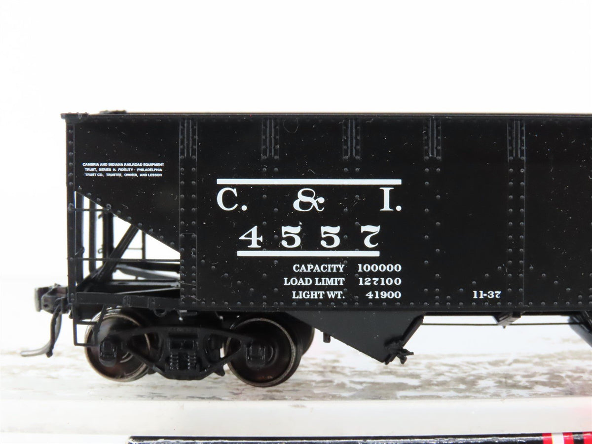 HO Scale InterMountain 47159-01 C&amp;I Cambria &amp; Indiana 2-Bay Open Hopper #4557