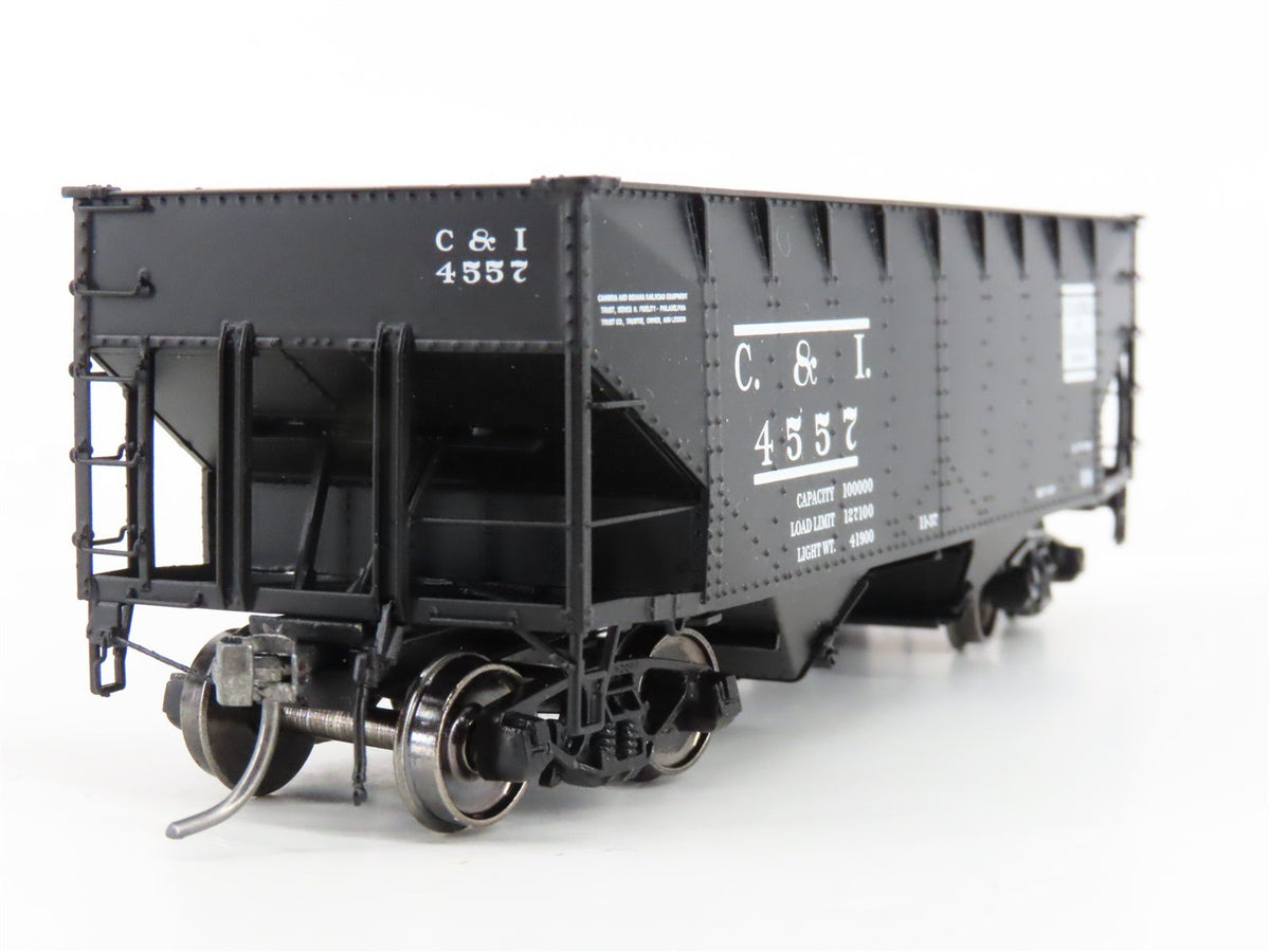HO Scale InterMountain 47159-01 C&amp;I Cambria &amp; Indiana 2-Bay Open Hopper #4557