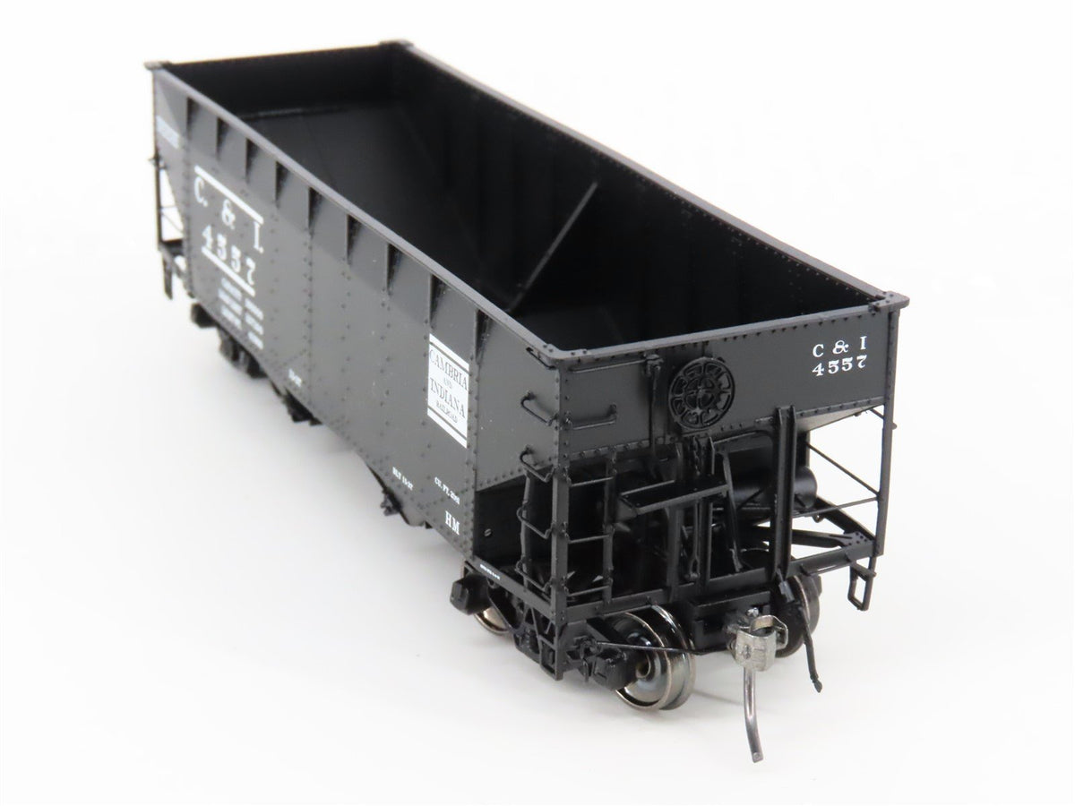 HO Scale InterMountain 47159-01 C&amp;I Cambria &amp; Indiana 2-Bay Open Hopper #4557