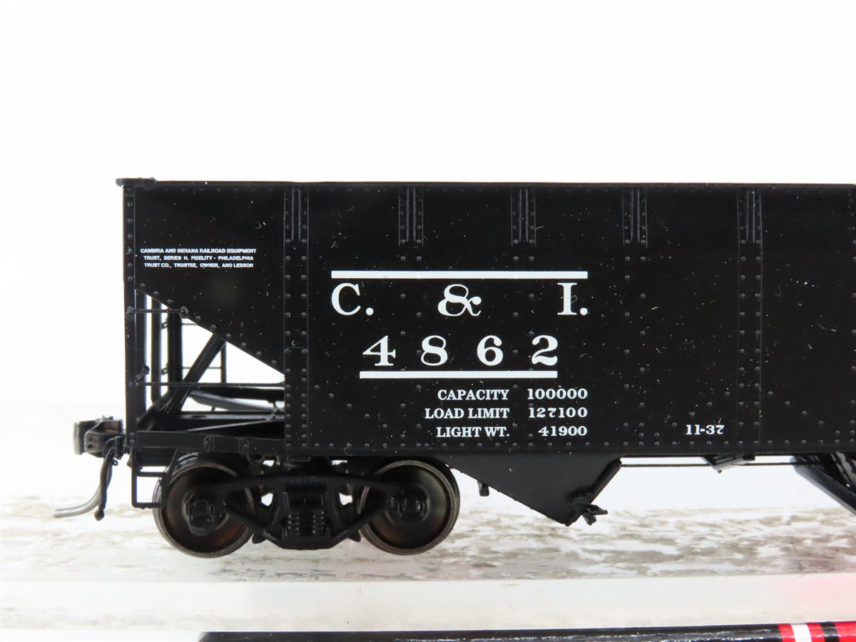 HO Scale InterMountain 47159-05 C&amp;I Cambria &amp; Indiana 2-Bay Open Hopper #4862