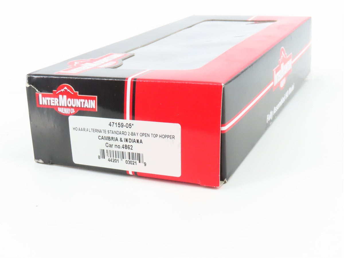 HO Scale InterMountain 47159-05 C&amp;I Cambria &amp; Indiana 2-Bay Open Hopper #4862