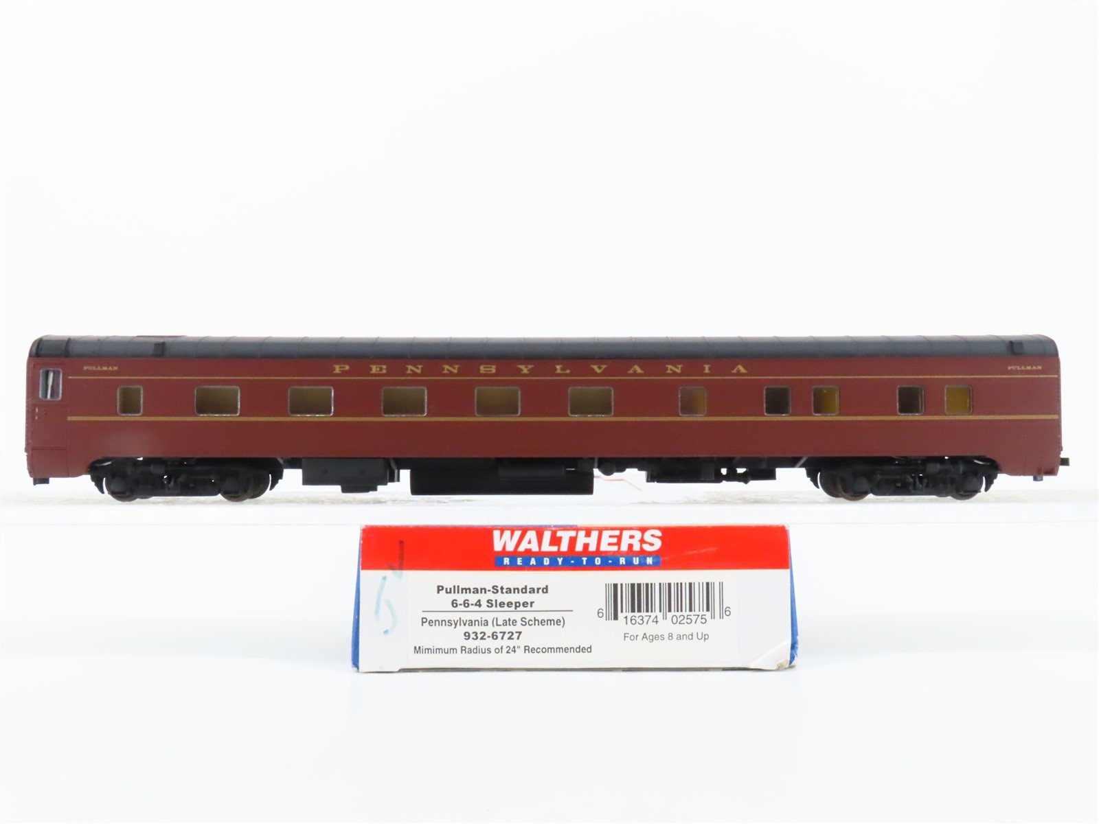 HO Scale Walthers 932-6727 PRR Pennsylvania Railroad Pullman Sleeper Passenger