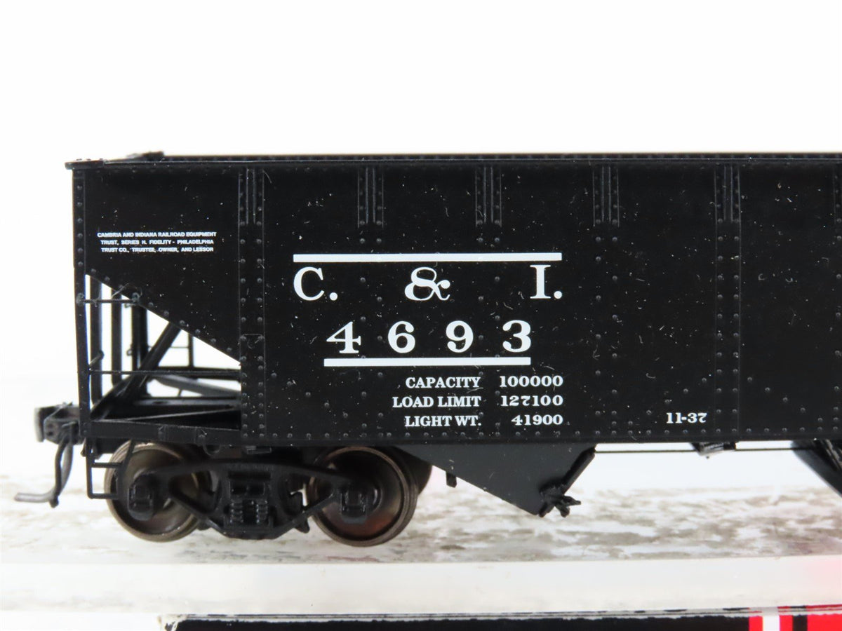 HO Scale InterMountain 47159-03 C&amp;I Cambria &amp; Indiana 2-Bay Open Hopper #4693