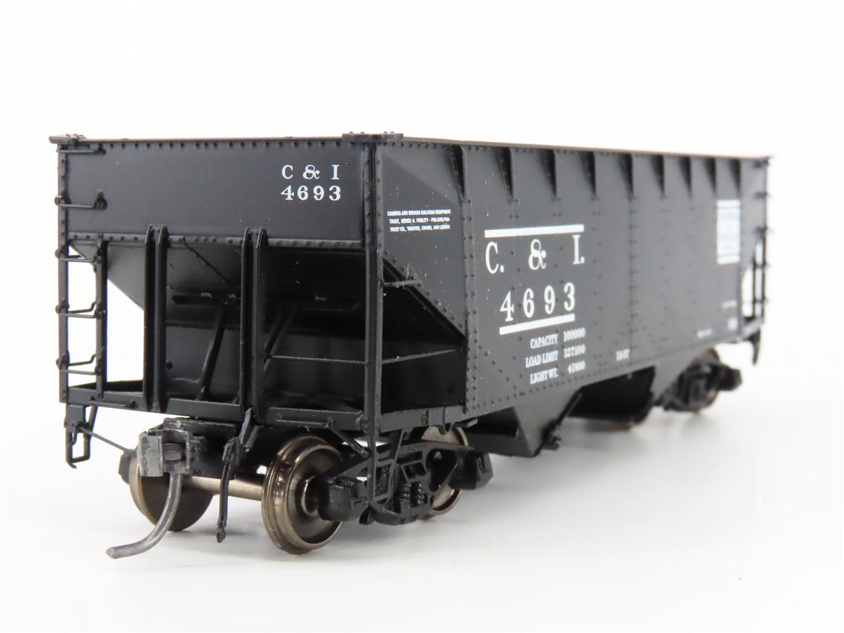 HO Scale InterMountain 47159-03 C&amp;I Cambria &amp; Indiana 2-Bay Open Hopper #4693