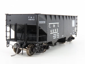 HO Scale InterMountain 47159-03 C&I Cambria & Indiana 2-Bay Open Hopper #4693