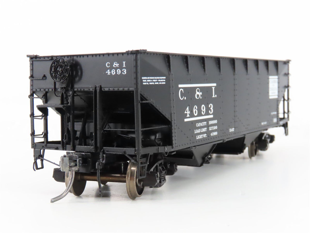HO Scale InterMountain 47159-03 C&amp;I Cambria &amp; Indiana 2-Bay Open Hopper #4693
