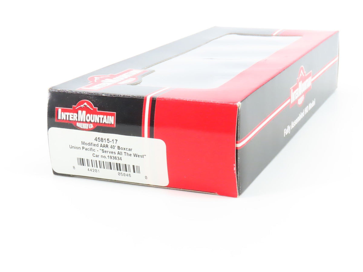 HO Scale InterMountain 45815-17 UP Union Pacific Streamliners 40&#39; Boxcar #193634