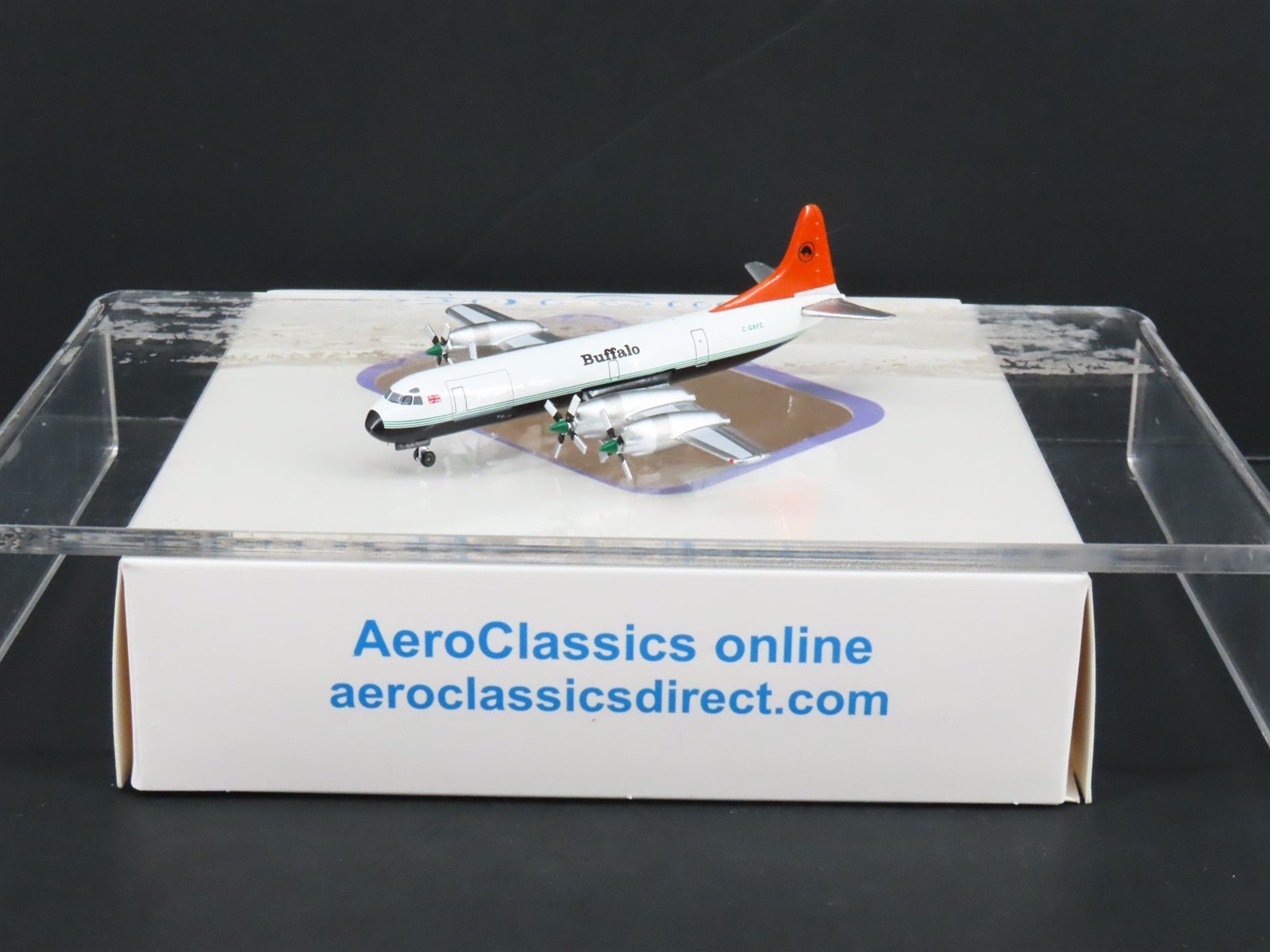 1:400 AeroClassics AC411126 Die-Cast Buffalo Lockheed L-188 Airliner C-GXFC