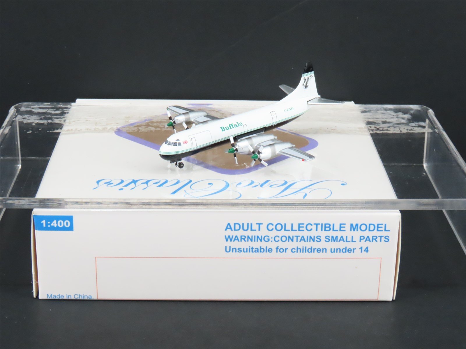 1:400 AeroClassics AC411125 Die-Cast Buffalo Lockheed L-188 Airliner C-GXFC