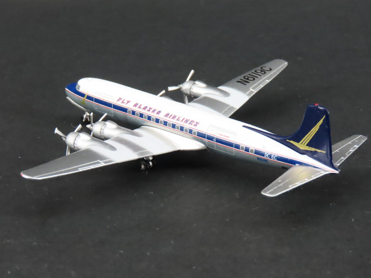1:400 AeroClassics AC419955 Die-Cast Fly Alaska Douglas DC-6 Airliner N6119C