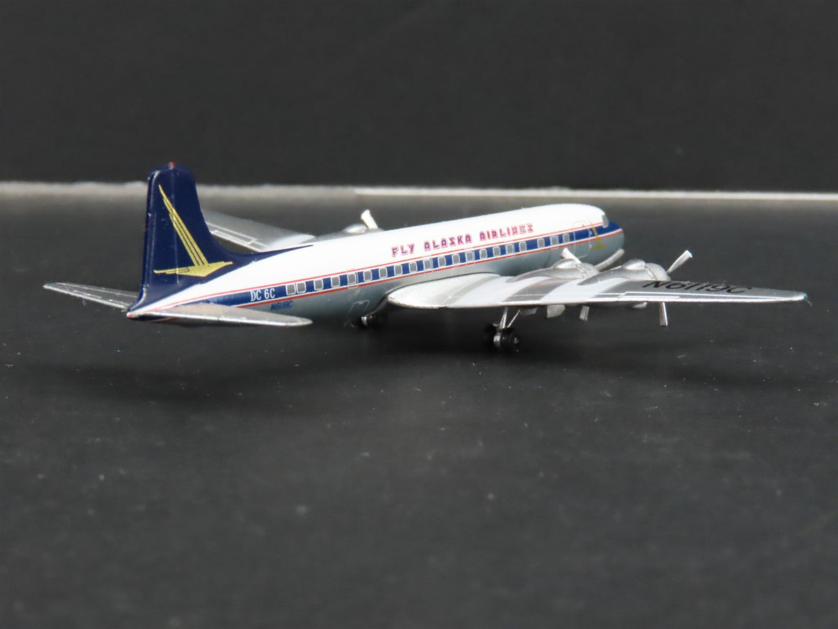 1:400 AeroClassics AC419955 Die-Cast Fly Alaska Douglas DC-6 Airliner N6119C