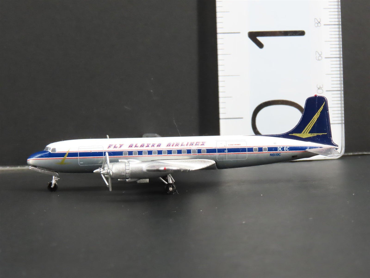 1:400 AeroClassics AC419955 Die-Cast Fly Alaska Douglas DC-6 Airliner N6119C