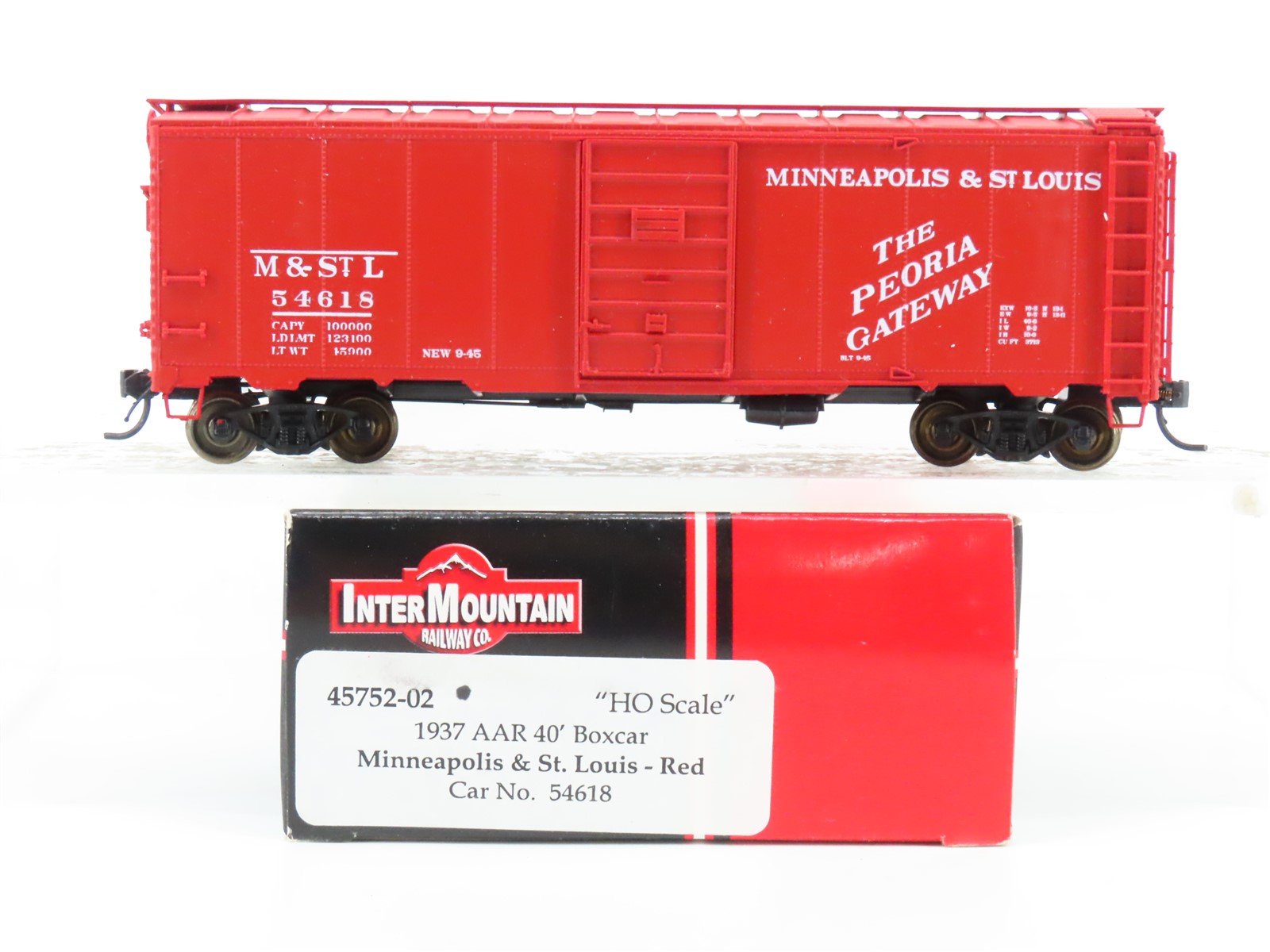 HO InterMountain 45752-02 M&StL Minneapolis & St Louis AAR 40' Box Car #54618