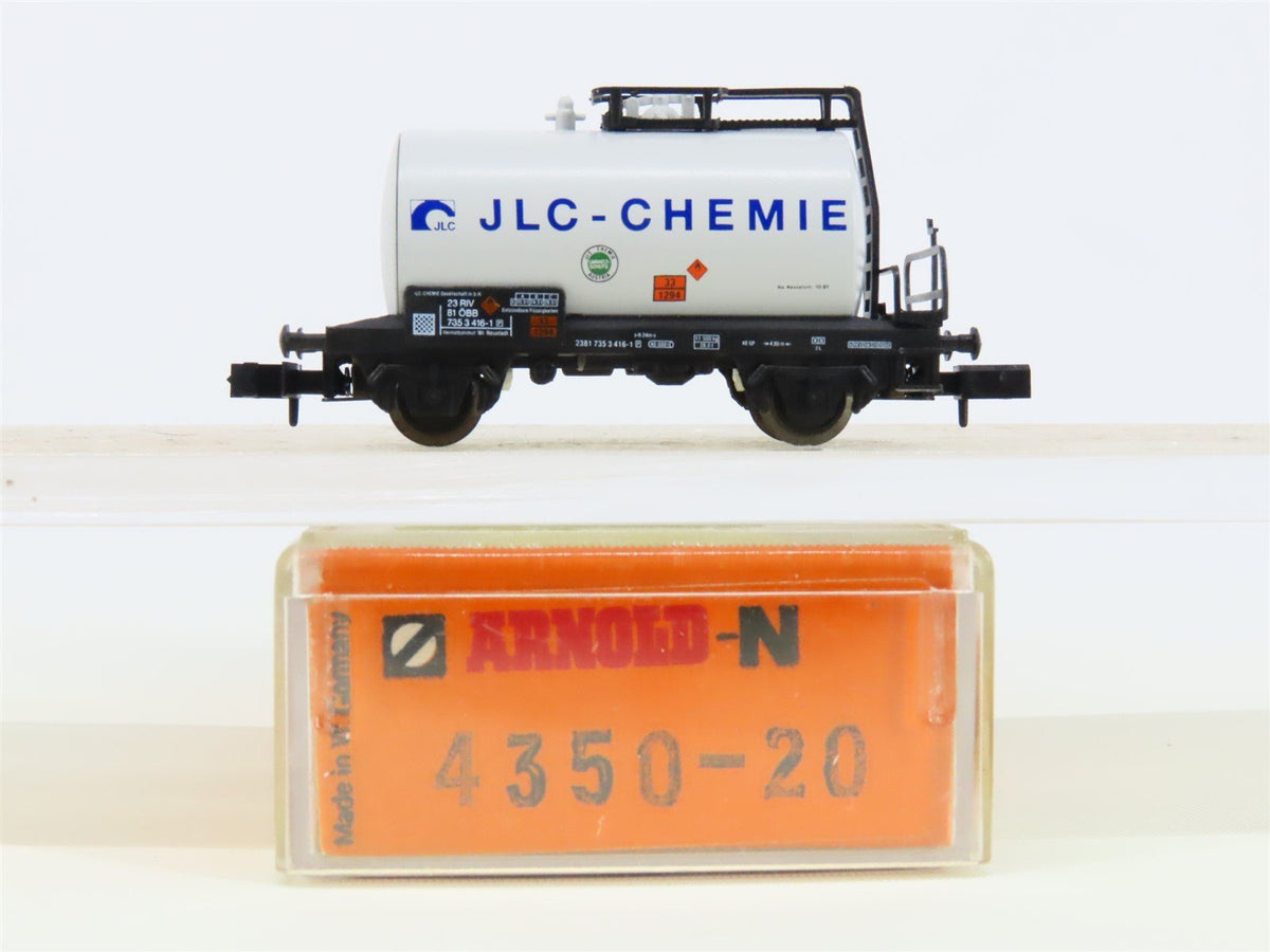 N Scale Arnold 4350-20 OBB Austrian &quot;JLC-CHEMIE&quot; Short Tank Car #416-1P