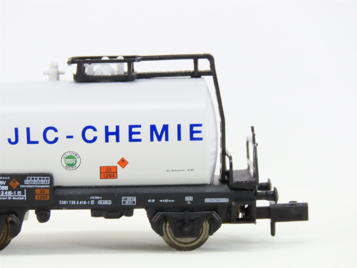 N Scale Arnold 4350-20 OBB Austrian &quot;JLC-CHEMIE&quot; Short Tank Car #416-1P