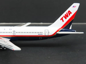 1:400 Gemini Jets GJTWA143 Die-Cast TWA Boeing 767-300 Airliner N639TW