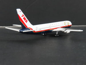 1:400 Gemini Jets GJTWA143 Die-Cast TWA Boeing 767-300 Airliner N639TW