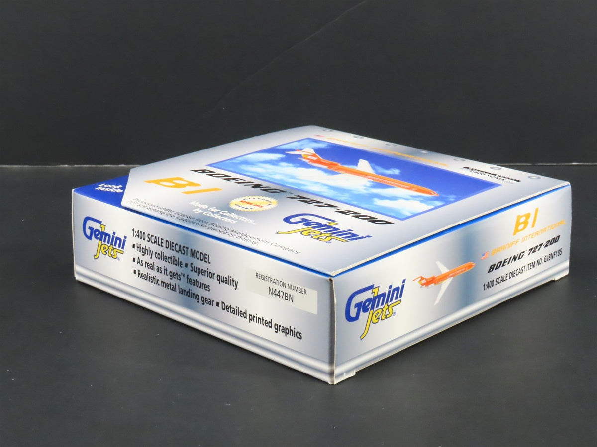 1:400 Gemini Jets GJBNF185 Die-Cast Braniff Boeing 727-200 Airliner N447BN