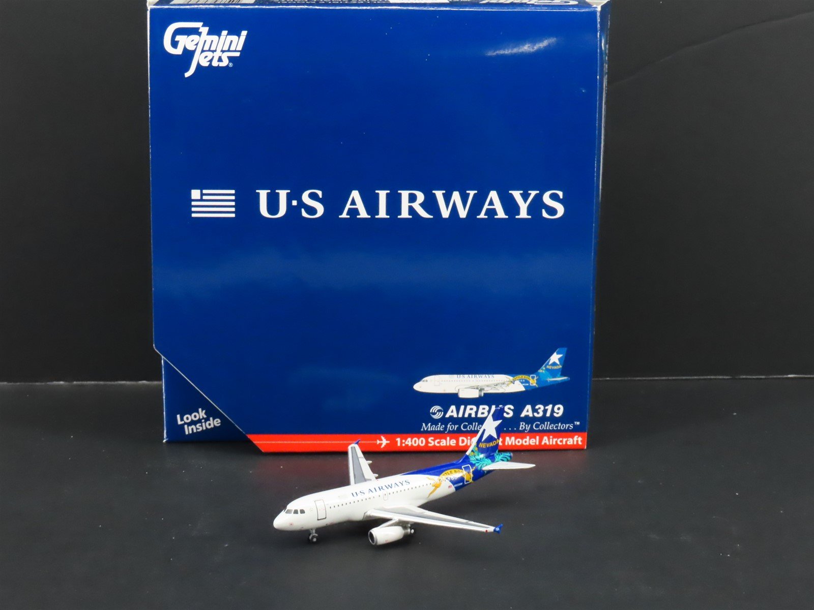 1:400 Gemini Jets GJUSA798 Die-Cast US Airways "Nevada" A319 Airbus N822AW