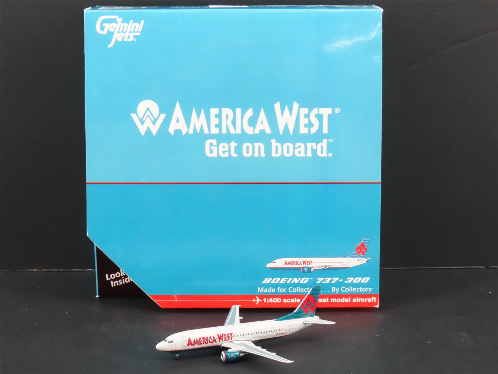 1:400 Gemini Jets GJAWE555 Die-Cast America West Boeing 737-300 Airliner N315AW
