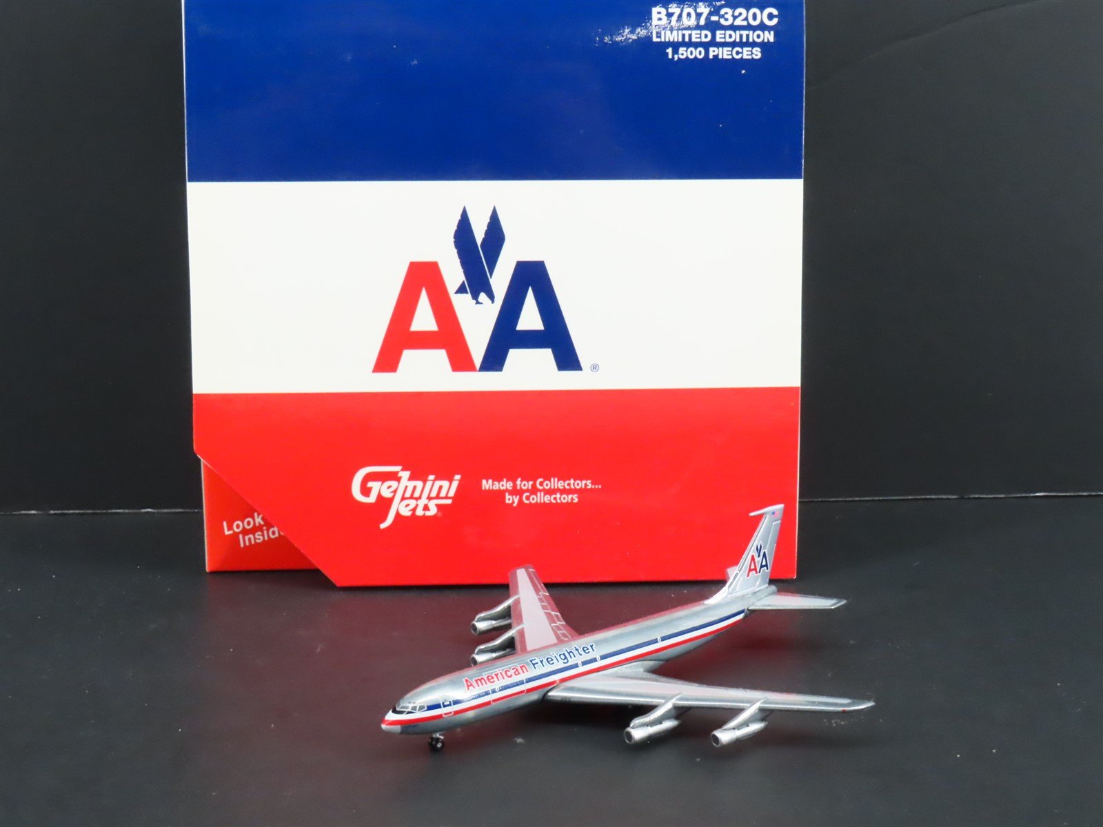 1:400 Gemini Jets GJAAL297 Die-Cast America Air Boeing 707-320 Airliner N7555A