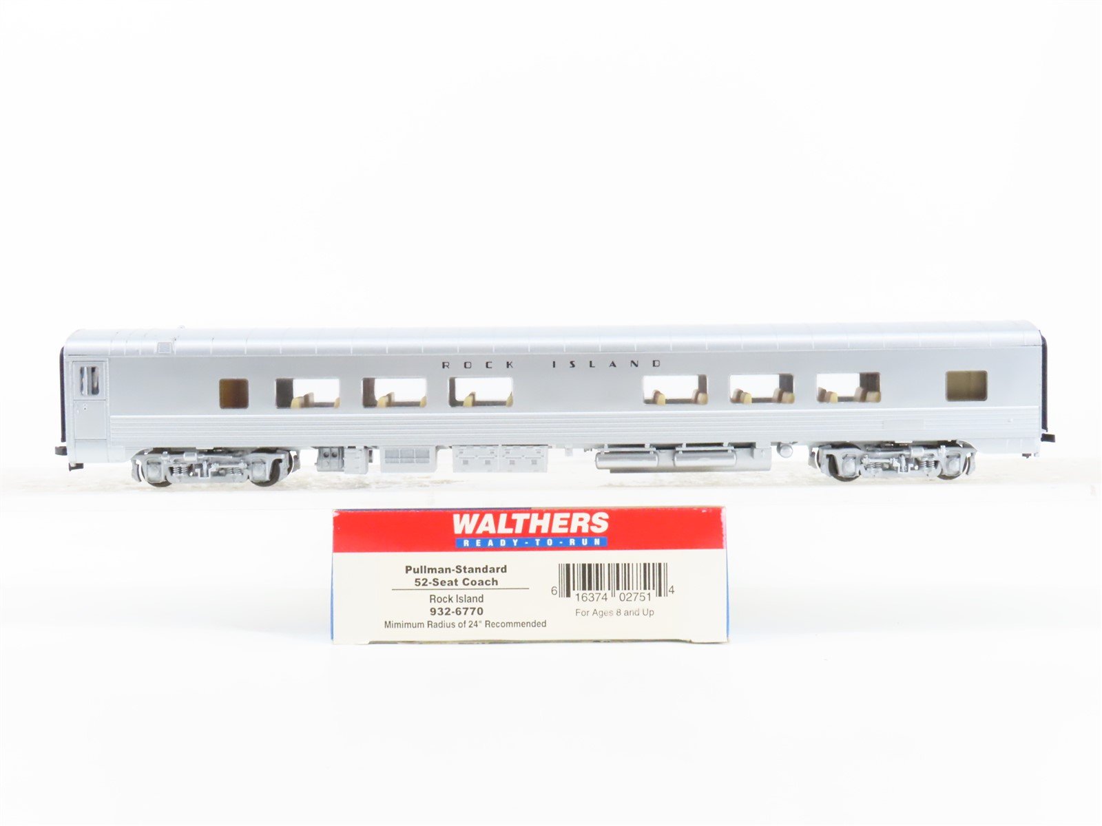 HO Scale Walthers 932-6770 RI Rock Island Pullman 52-Seat Coach Passenger