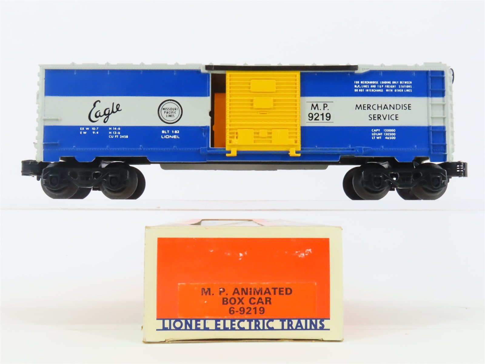 O Gauge 3-Rail Lionel 6-9219 MP Missouri Pacific Eagle Single Door Box Car #9219