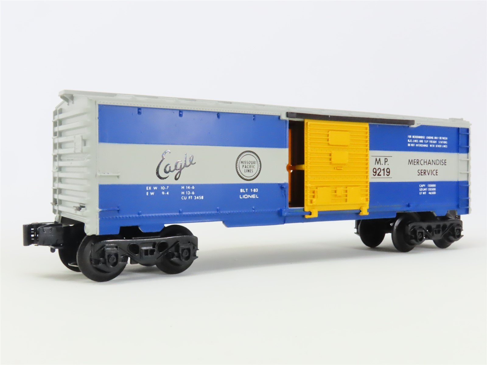 O Gauge 3-Rail Lionel 6-9219 MP Missouri Pacific Eagle Single Door Box Car #9219