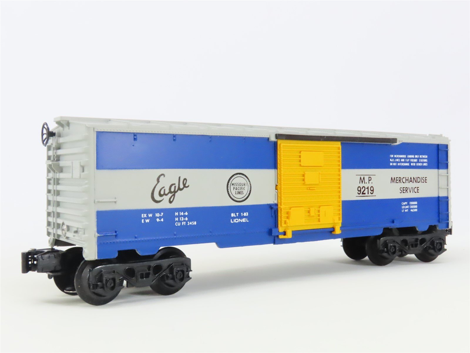 O Gauge 3-Rail Lionel 6-9219 MP Missouri Pacific Eagle Single Door Box Car #9219