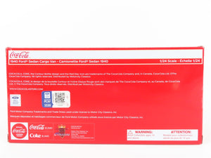 1:24 Motor City Classics 424195 Die-Cast Coca-Cola 1940 Ford Cargo Van SEALED