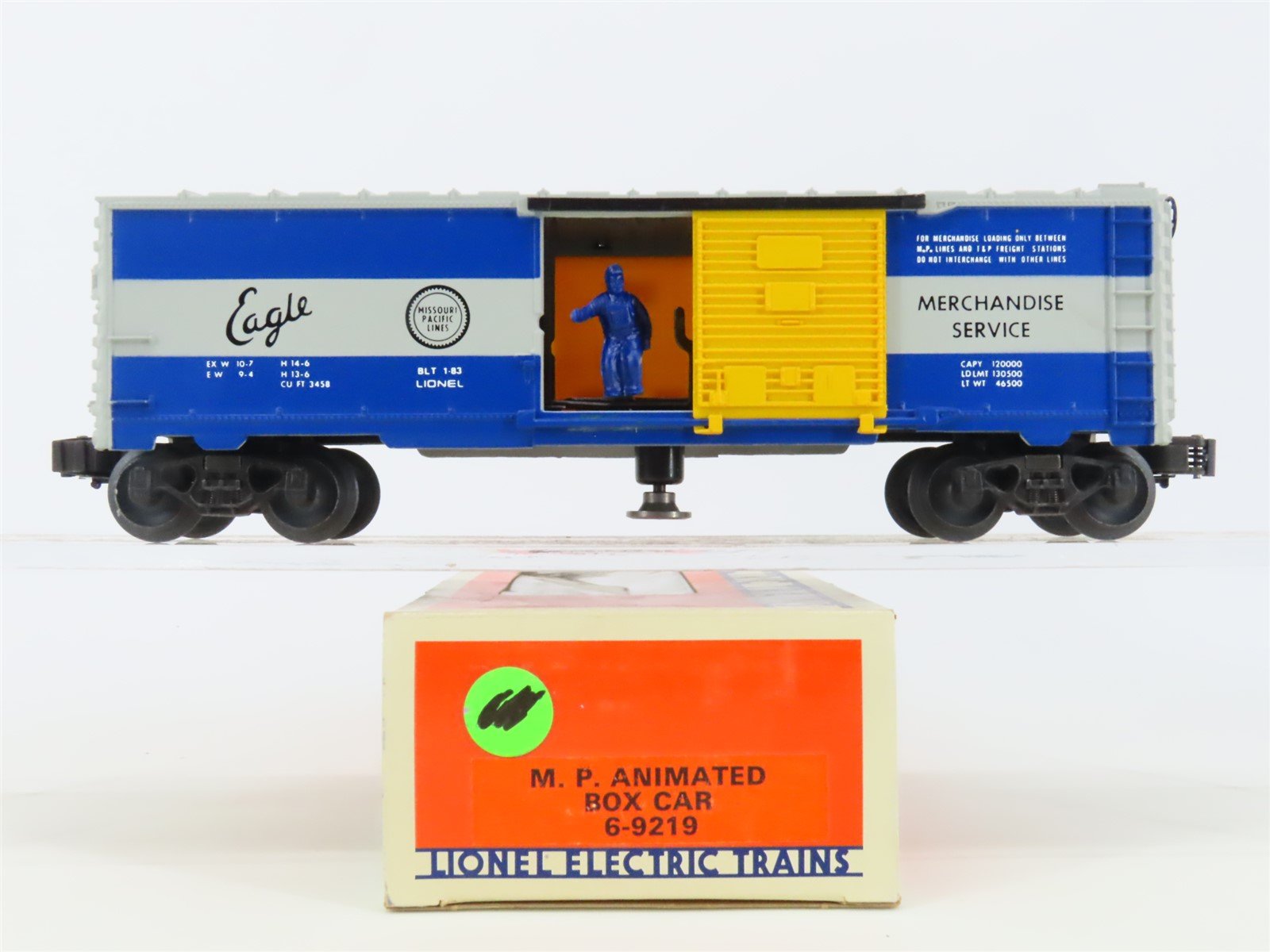 O Gauge 3-Rail Lionel 6-9219 MP Missouri Pacific Eagle Animated Box Car #9219