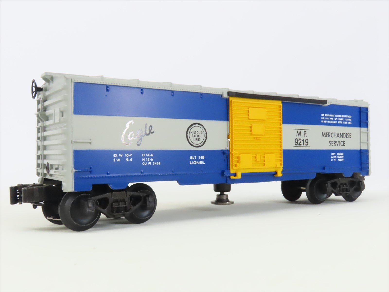 O Gauge 3-Rail Lionel 6-9219 MP Missouri Pacific Eagle Animated Box Car #9219